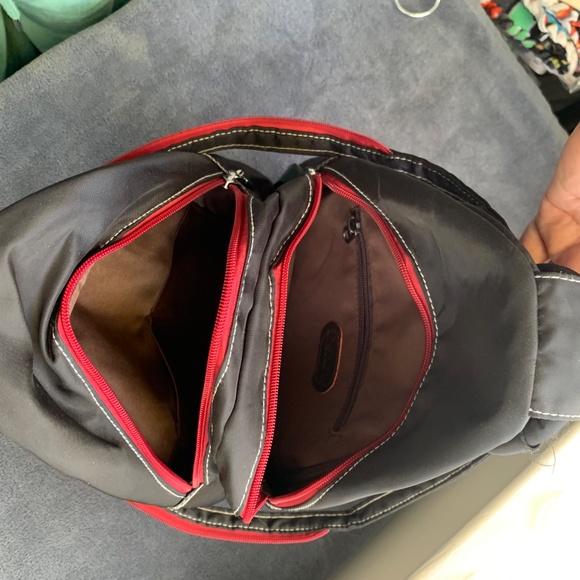 Black Dragonfly Embroidered Convertible Backpack / Sling Bag - Picture 10 of 13